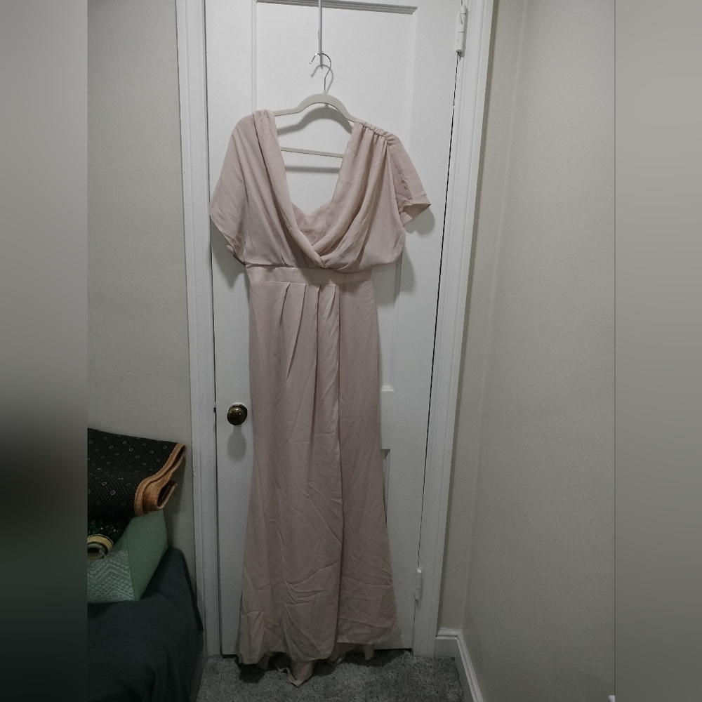 Asos Dress Nude dusty rose size 6. Buttons down the back. Brand new with tag